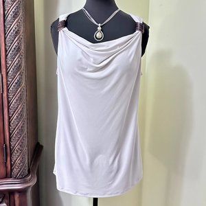 KENNETH COLE NEW YORK Women's BEIGE COLOR Blouse in Size Large